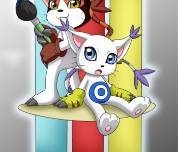 comic Gatomon In Heat